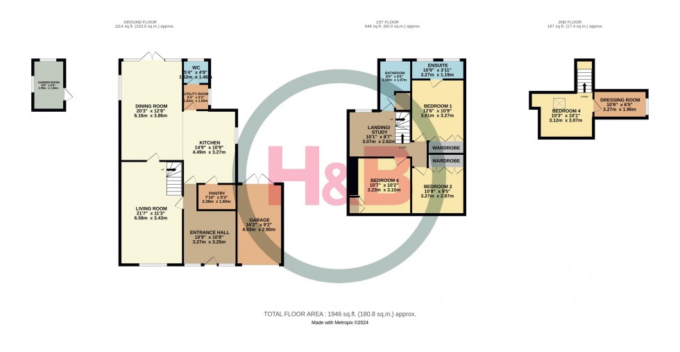 Floorplan for Housham Tye, Harlow