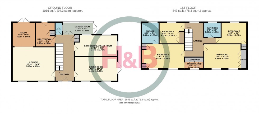 Floorplan for Penshurst, Old Harlow