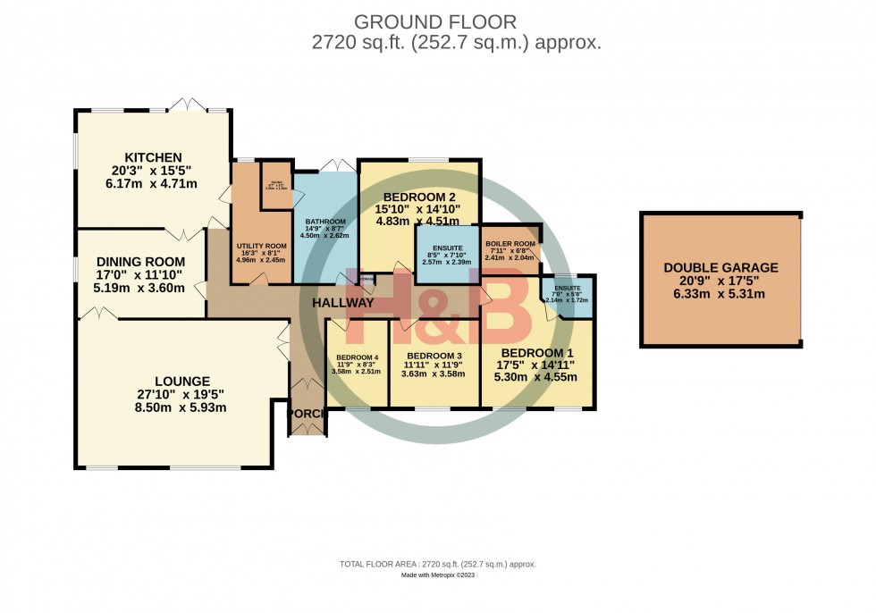 Floorplan for Hamlet Hill, Roydon