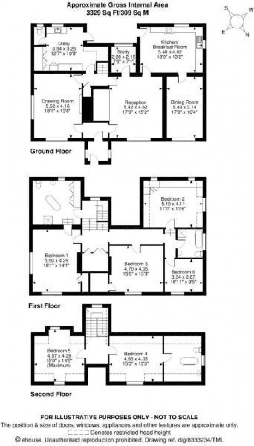 Floorplan for The White House, Potter Street