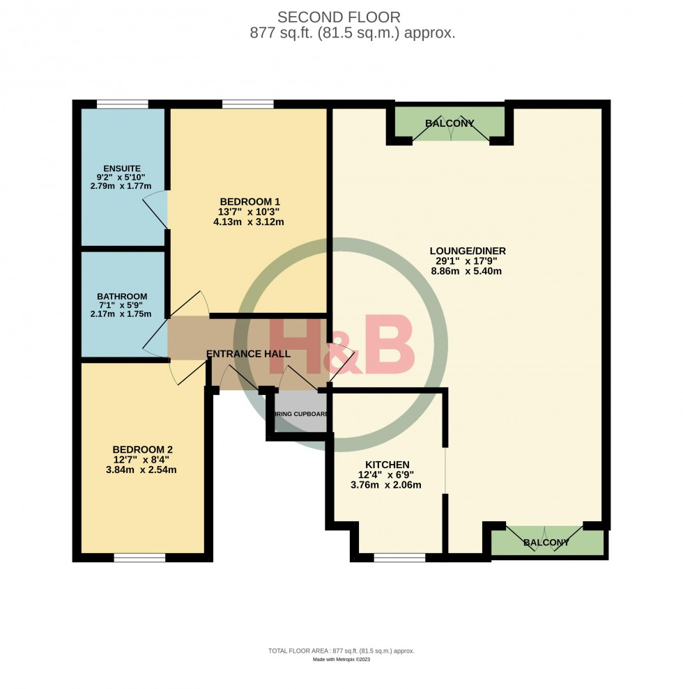 Floorplan for Riverside Court, Cambridge Road