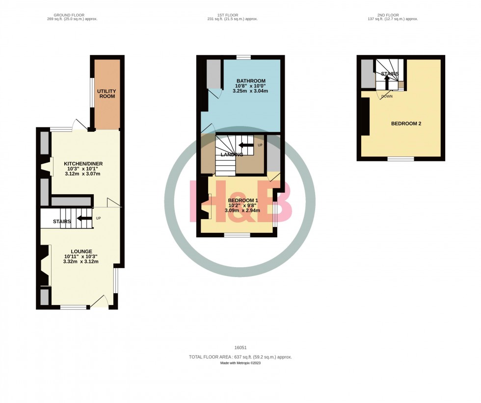 Floorplan for Market Street, Old Harlow