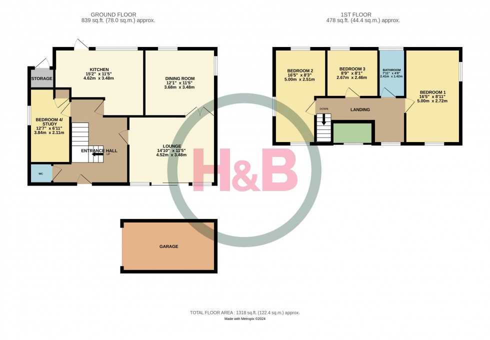 Floorplan for Swallows, Old Harlow