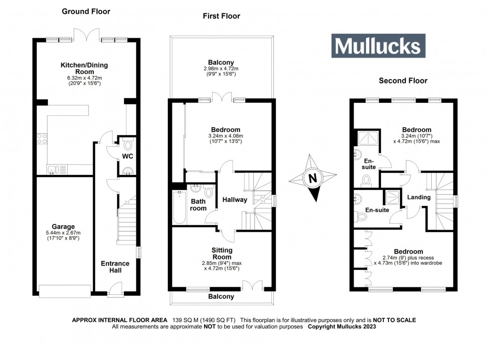 Floorplan for Mowbray Close, Epping