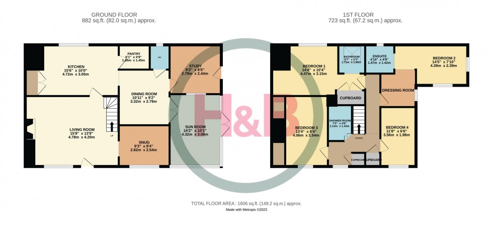 Floorplan for Hobbs Cross Road, Old Harlow