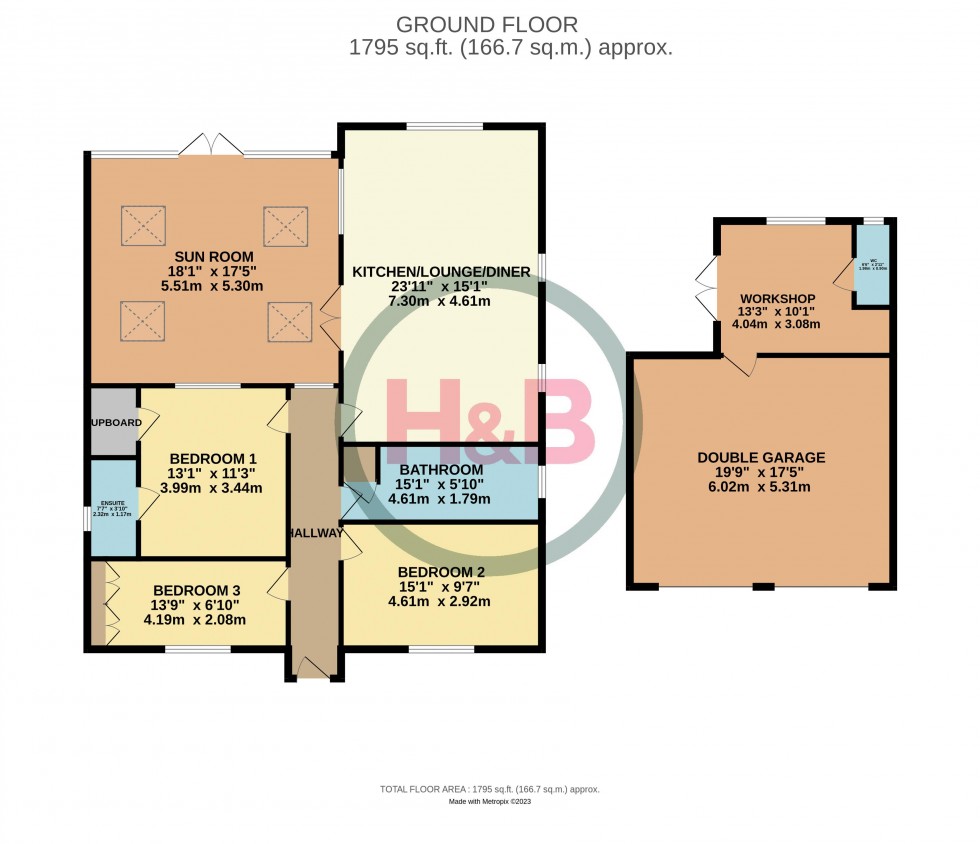 Floorplan for Feathers Hill, Hatfield Broad Oak