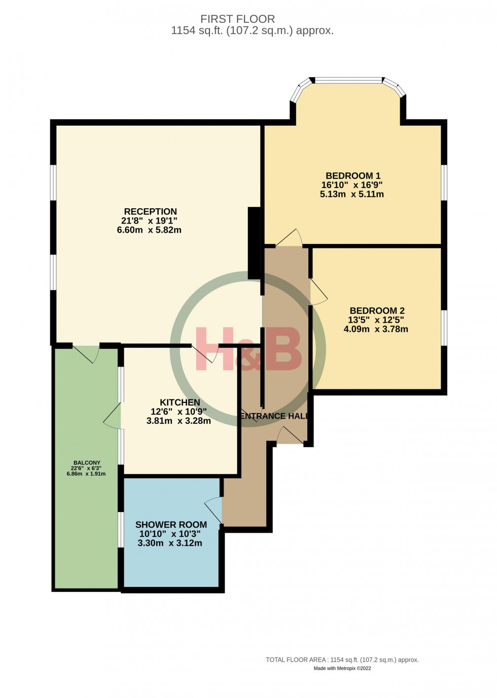 Floorplan for Campions, Old Harlow, Essex