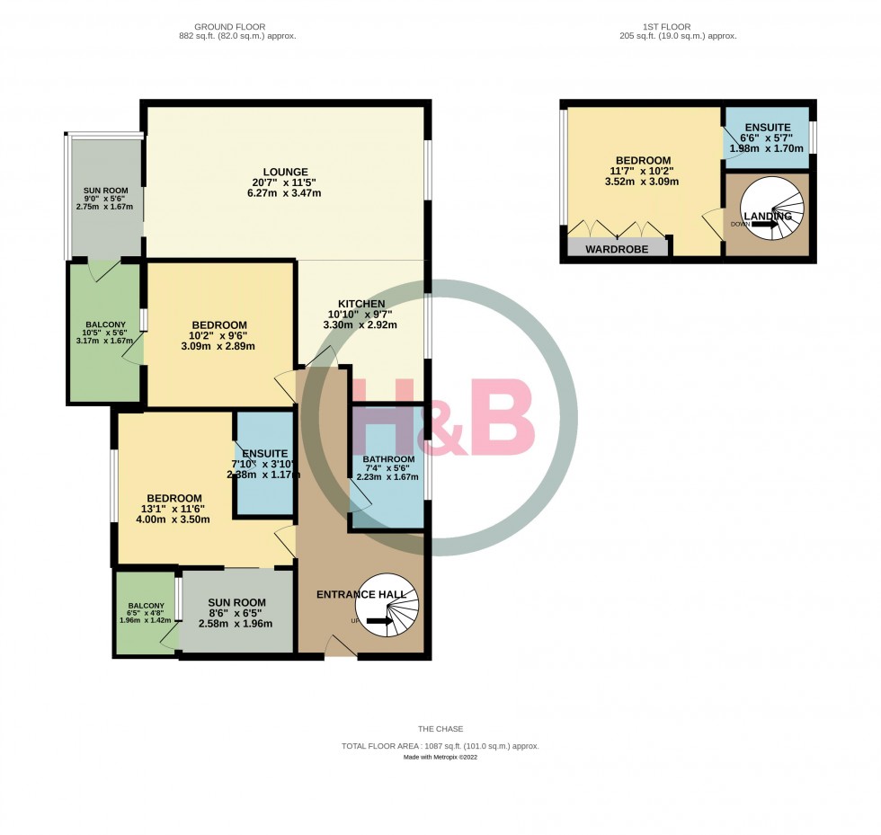 Floorplan for The Chase, Newhall, Essex