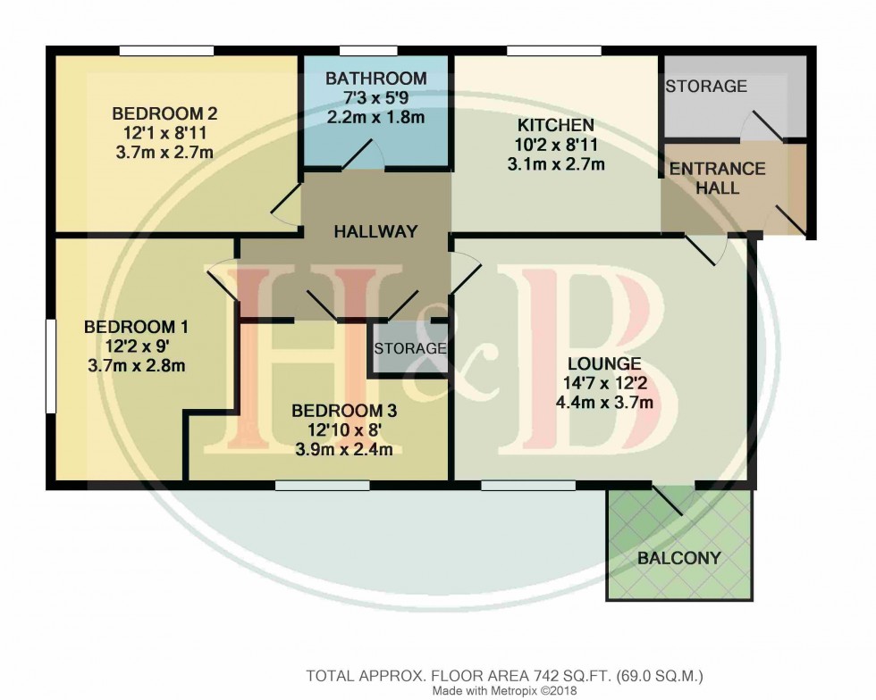 Floorplan for Churchfield, Harlow