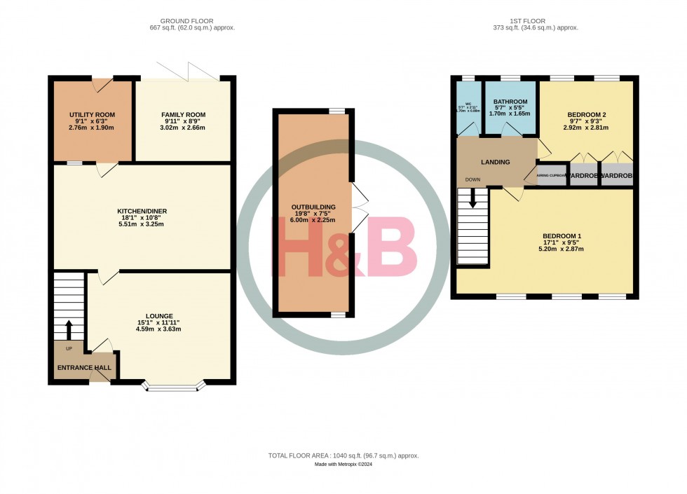 Floorplan for Cooks Spinney, Harlow