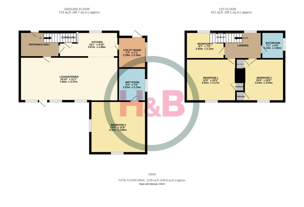 Floorplan for The Oxleys, Old Harlow